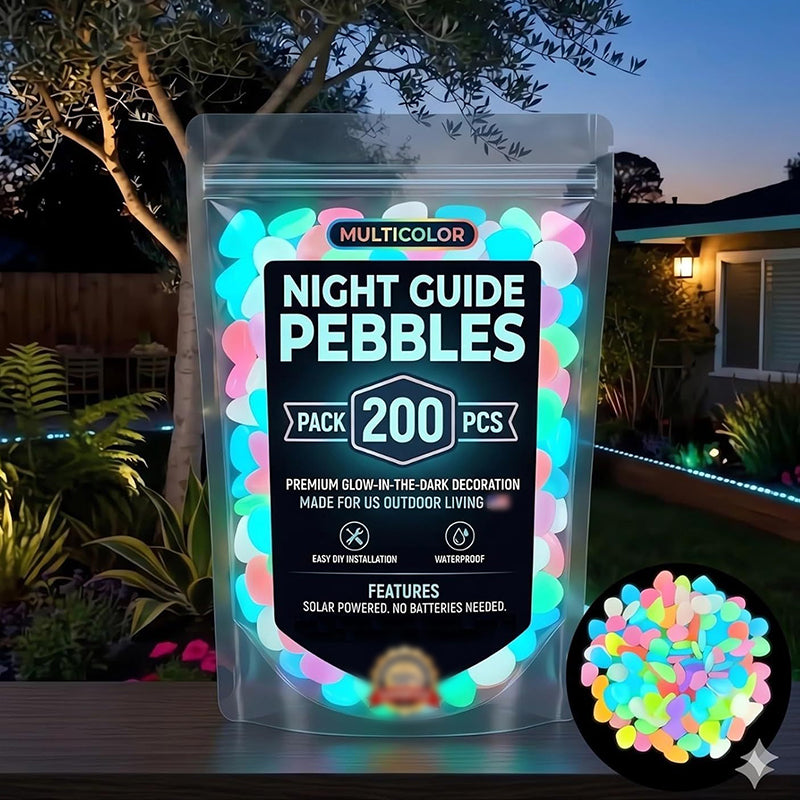 ✨ Colorful Glow in the Dark Garden Stones