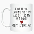 Happy Father's Day Ceramic Mug, Father's Day Gift, Gift for Stepdad, Funny Stepdad Coffee Mug, Creative Gift from Stepchildren