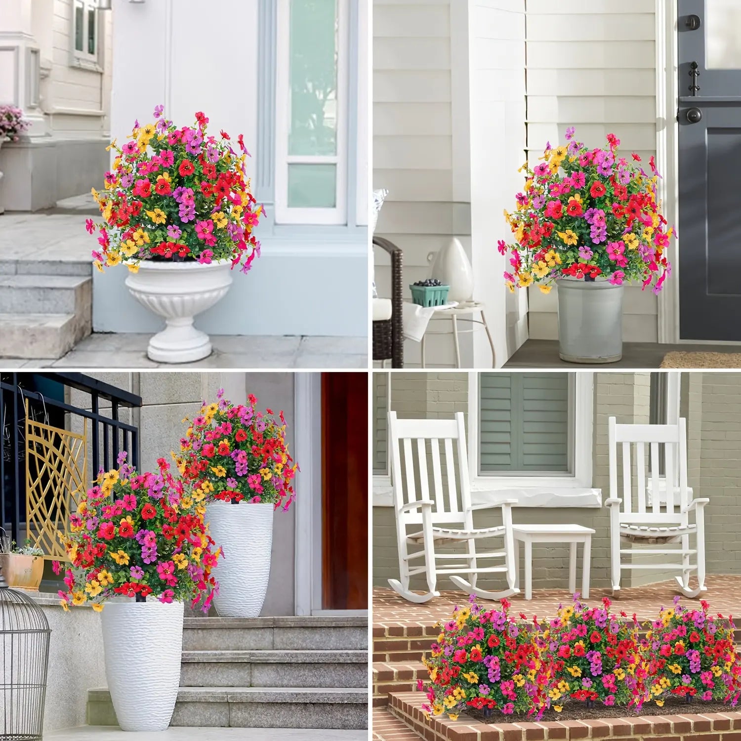 💐Artificial Eucalyptus and Violet Ground-Insert Floral Decoration