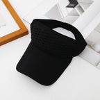 ☀️Women's High Ponytail Sun Visor Hat | SunSafeTok That Girl Aesthetic Breathable Open-Top UV Protection Cap | Birthday Gift for Her Running Hiking Beach Travel Outdoor Daily Wear
