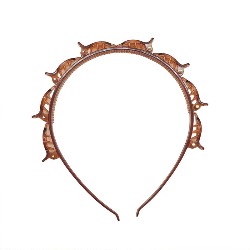 Multi-Layer Openwork Woven Headband with Teeth: Effortless Styling in Seconds