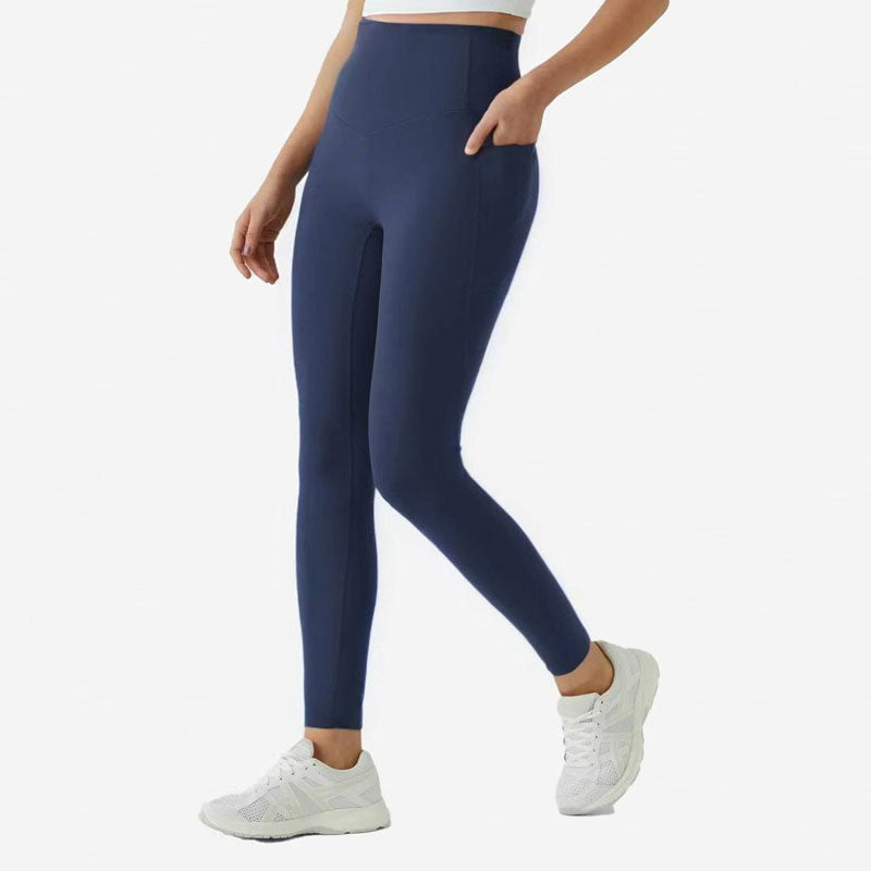 High-Waisted Peach Lift Yoga Leggings – Seamless Naked-Feel Sports Pants