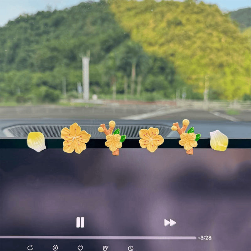 🚗🌸3D-harsstickers voor auto's - Met ontwerpen van perzikbloesem/kersenbloesem