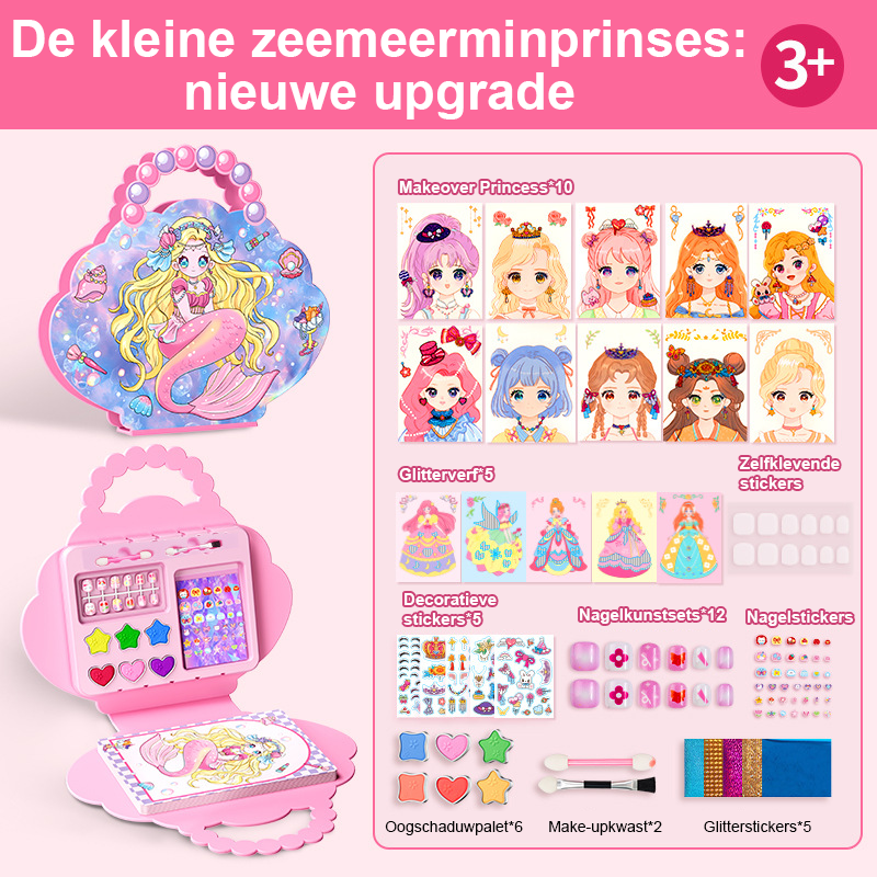⏰Aftellen naar het evenement: 3 uur🎨Educatieve doodle-set met kindercosmetica