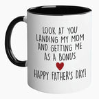 Happy Father's Day Ceramic Mug, Father's Day Gift, Gift for Stepdad, Funny Stepdad Coffee Mug, Creative Gift from Stepchildren