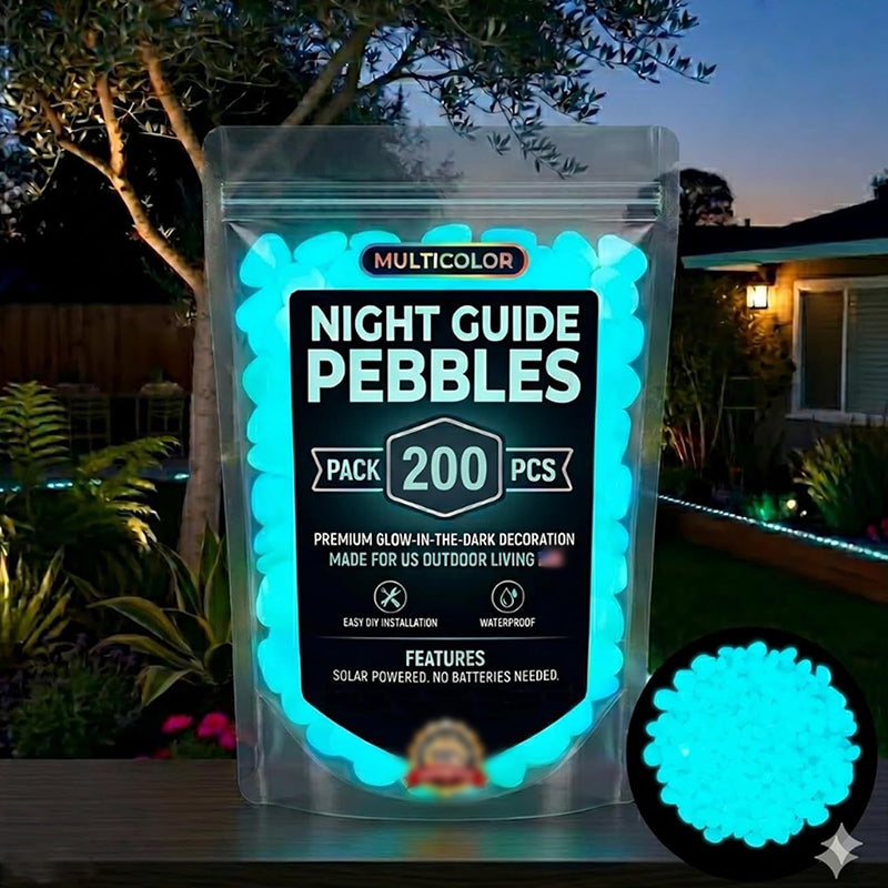 ✨ Colorful Glow in the Dark Garden Stones
