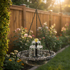 ⏰Tijdelijk 54% korting🦜Solar Cascade Hanging Birdbath Fountain