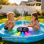 Solar-powered circular floating colored light fountain🌊
