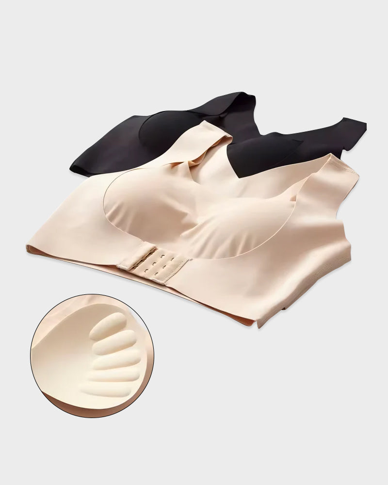 Koop 2 artikelen Bespaar € 3✨ Draadloze Houdingsbeha Met Voorsluiting En Gekruiste Bandjes Op De Rug