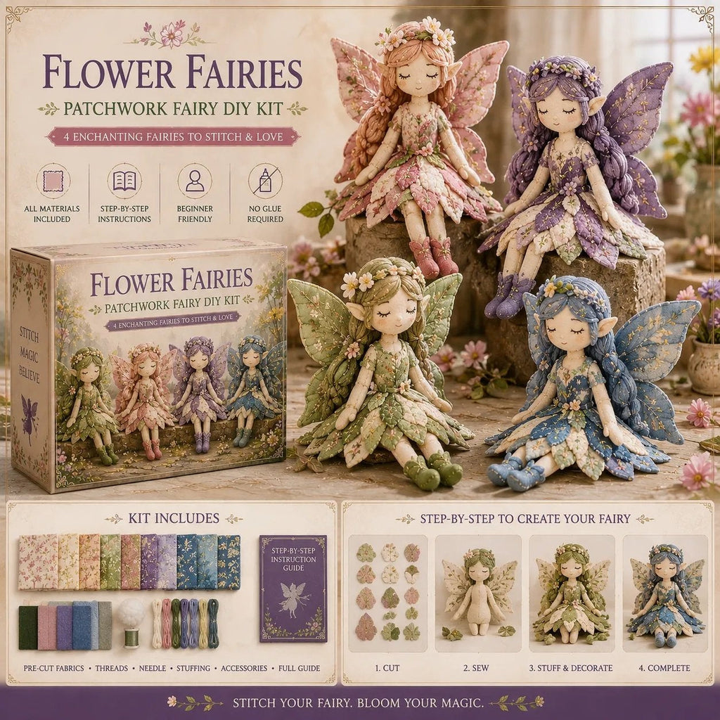 💥Last day, 50% off sale!🧵Fairy Patchwork DIY Collection