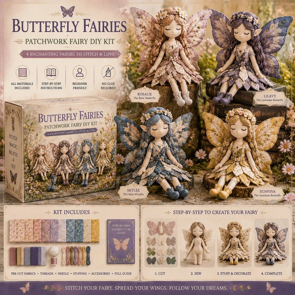 💥Last day, 50% off sale!🧵Fairy Patchwork DIY Collection