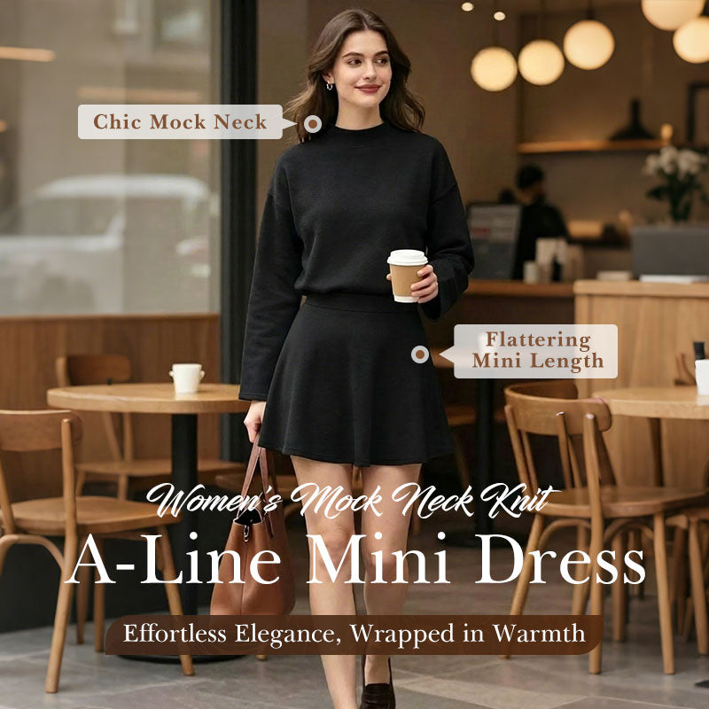 Damesjurk met hoge kraag, A-lijn en tweedelig set