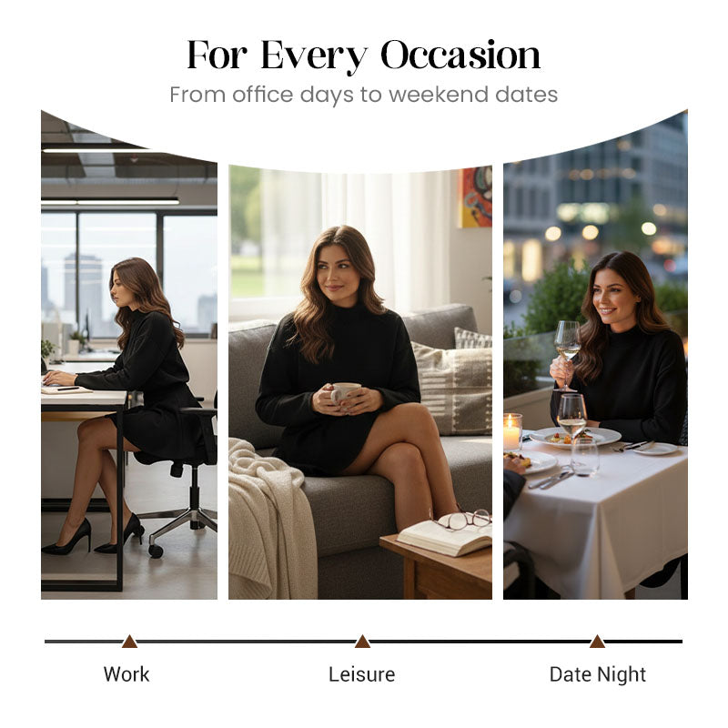 Damesjurk met hoge kraag, A-lijn en tweedelig set