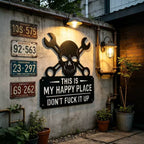 🔥Father’s Day 49% Off 💀"This Is My Happy Place" Garage Wall Sign