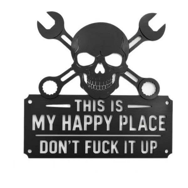 🔥Father’s Day 49% Off 💀"This Is My Happy Place" Garage Wall Sign