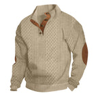 🧥Lente 2026 Nieuwe collectie herenpolo met opstaande kraag en jacquardbreisel