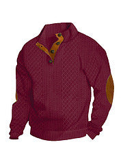 🧥Lente 2026 Nieuwe collectie herenpolo met opstaande kraag en jacquardbreisel