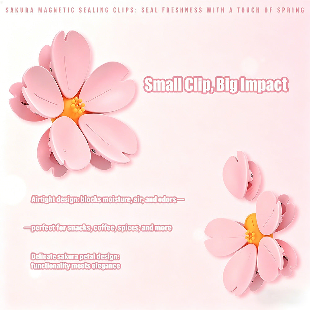 🌸Cherry blossom pattern magnetic decorative refrigerator magnets & packaging clips