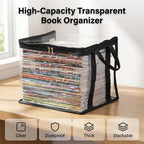 💖 Transparent, large-capacity book storage bag – dustproof and moisture-proof