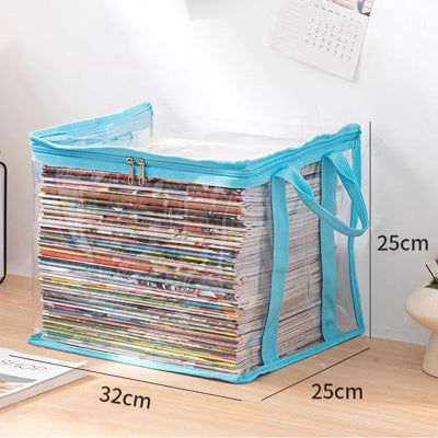 💖 Transparent, large-capacity book storage bag – dustproof and moisture-proof