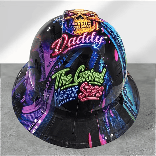 🎁Father’s Day 49% OFF - 👷‍♂️🔥 Blue Collar Daddy Hydro-Dipped Hard Hat
