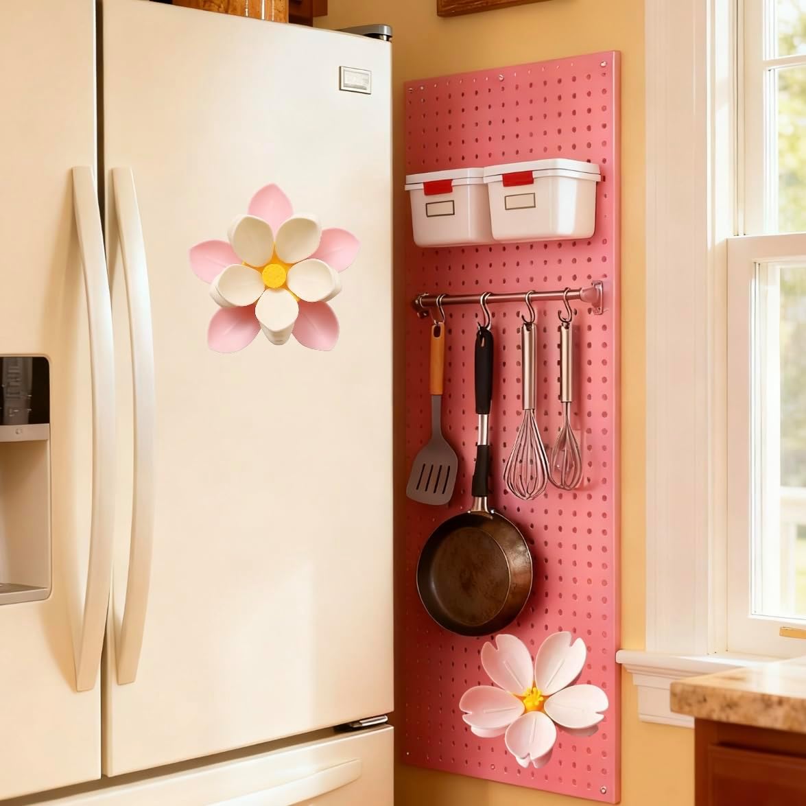 🌸Cherry blossom pattern magnetic decorative refrigerator magnets & packaging clips