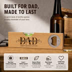 Wooden Level Bottle Opener – Gift for Dad🎁🧔