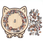 🐱135-delige houten puzzel in de vorm van een kat in Morandi-kleuren