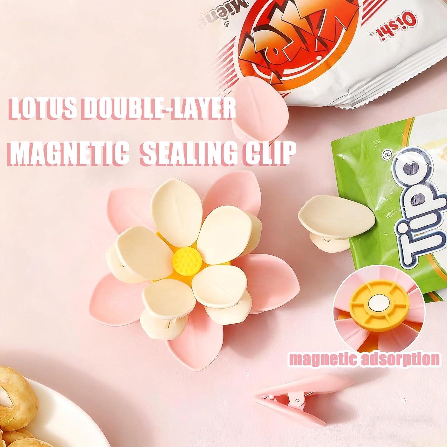 🌸Cherry blossom pattern magnetic decorative refrigerator magnets & packaging clips