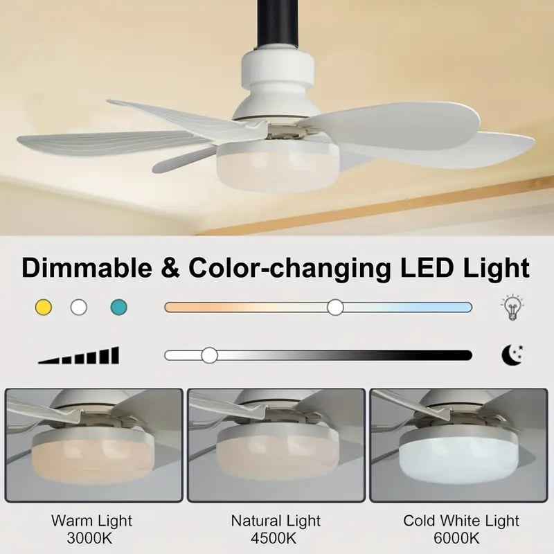 2-IN-1 PORTABLE CEILING FAN & LIGHT With Remote Control