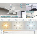 2-IN-1 PORTABLE CEILING FAN & LIGHT With Remote Control