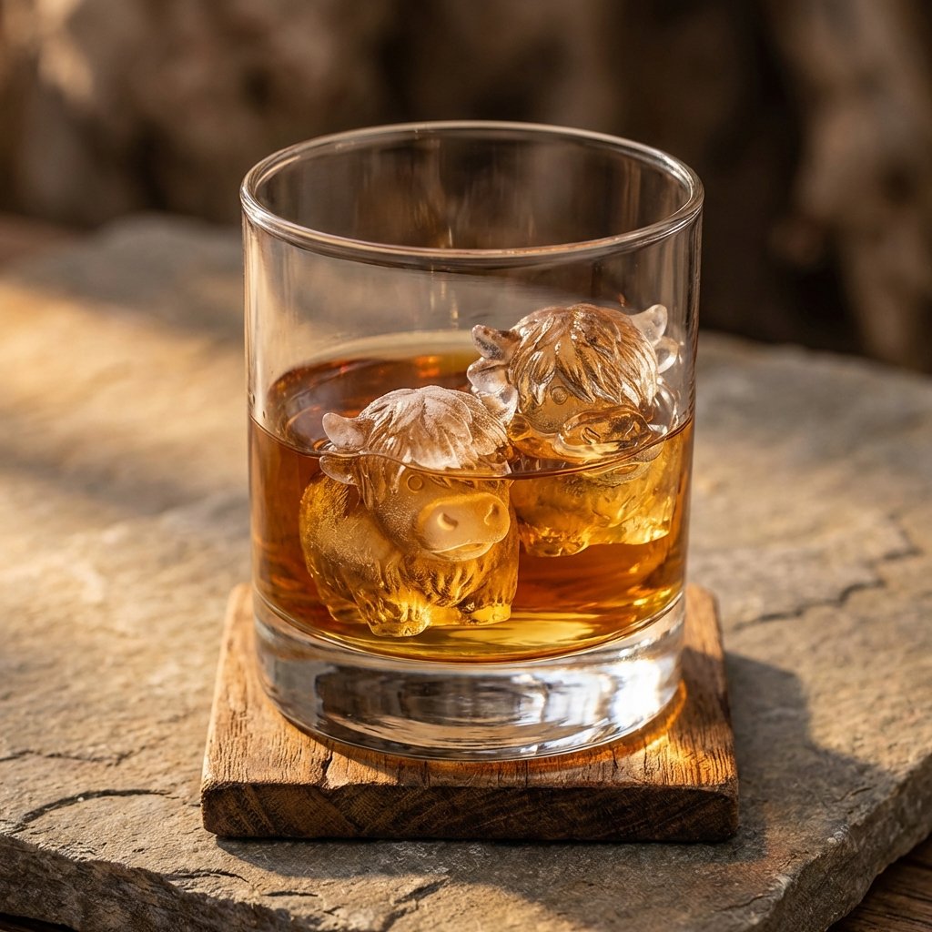 🐮Mini ijsblokjes in de vorm van een Schotse hooglandkoe – Leuke 3D-ijsblokjes, perfect voor drankjes, feestjes en als cadeau