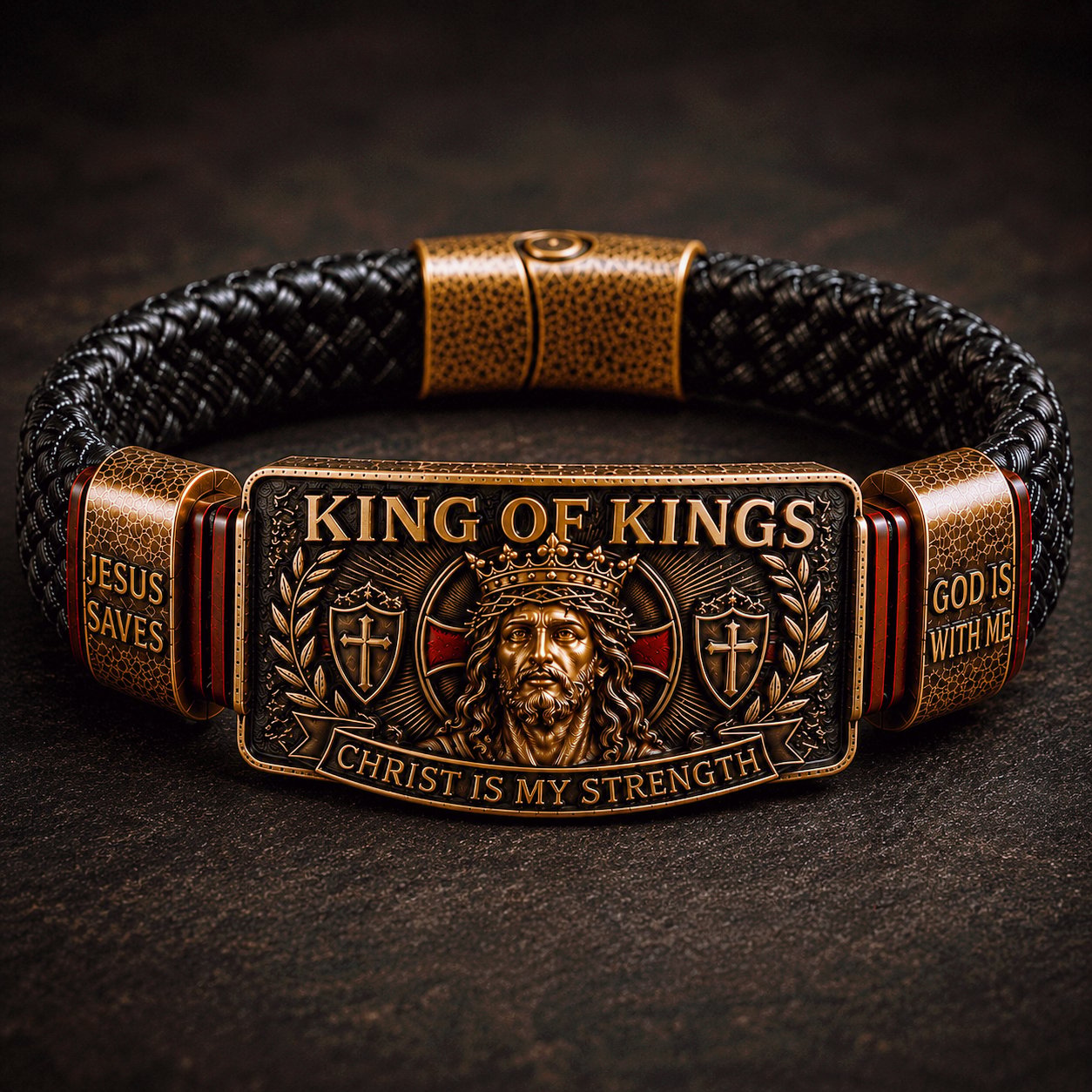 🤴 King of Kings Faith Bracelet – Adjustable Christian Wristband Gift
