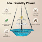 ⏰Tijdelijk 54% korting🦜Solar Cascade Hanging Birdbath Fountain