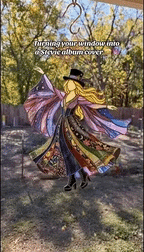 💃 70s Rock Witch🤘 Handmade Stained Glass Spinning Suncatcher