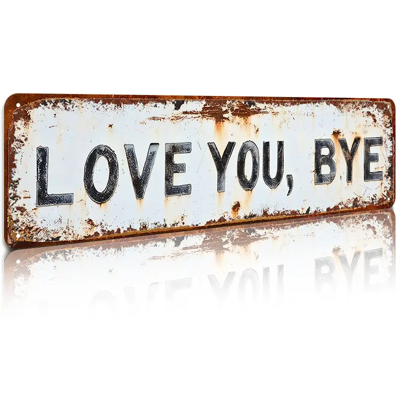 IK HOU VAN JE, DAG – Vintage metalen wandbord