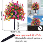 💐Artificial Eucalyptus and Violet Ground-Insert Floral Decoration