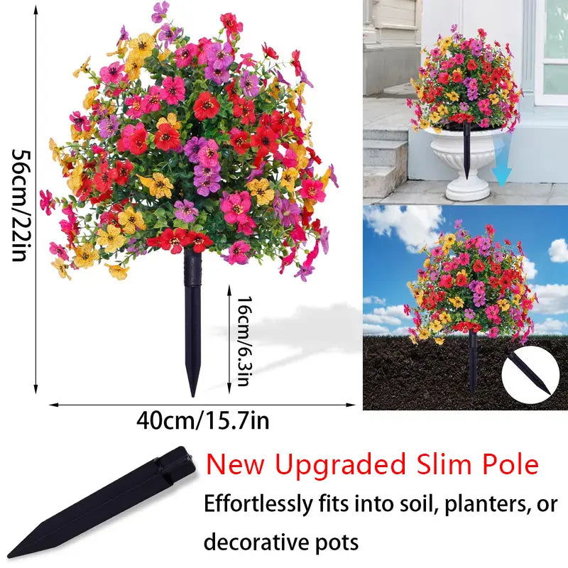 💐Artificial Eucalyptus and Violet Ground-Insert Floral Decoration
