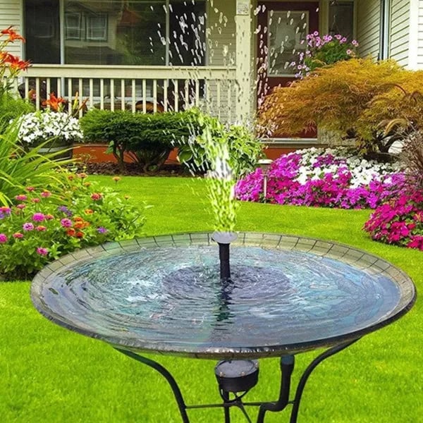 Solar-powered circular floating colored light fountain🌊