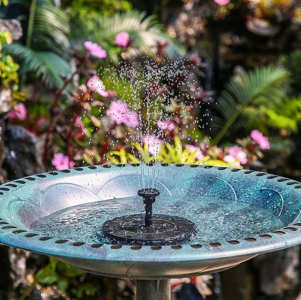 Solar-powered circular floating colored light fountain🌊