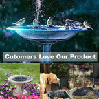 Solar-powered circular floating colored light fountain🌊