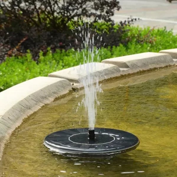 Solar-powered circular floating colored light fountain🌊