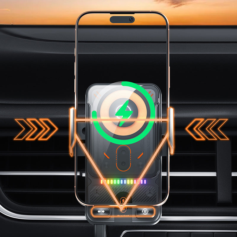 💥Nummer 1 in wekelijkse verkoop✨2-in-1 slimme autotelefoonhouder met draaifunctie en draadloze oplader