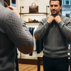 🧥Lente 2026 Nieuwe collectie herenpolo met opstaande kraag en jacquardbreisel