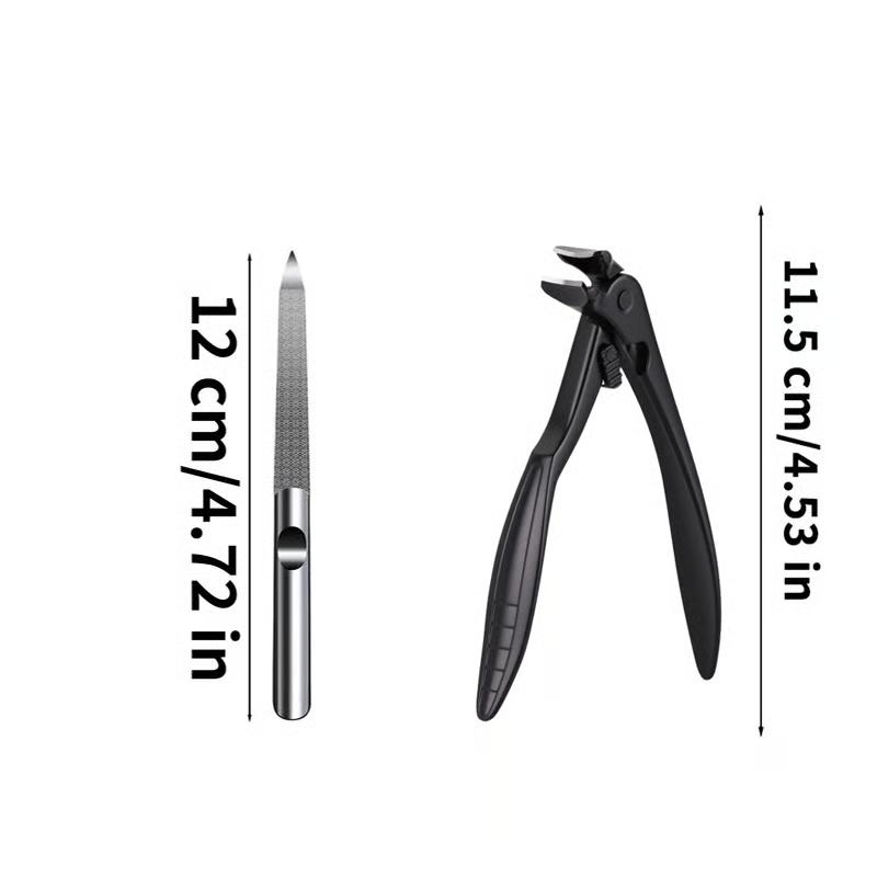 Roestvrijstalen nagelknipper met spatbescherming – Grote opening voor ingegroeide nagels en voetverzorging ✂️👣