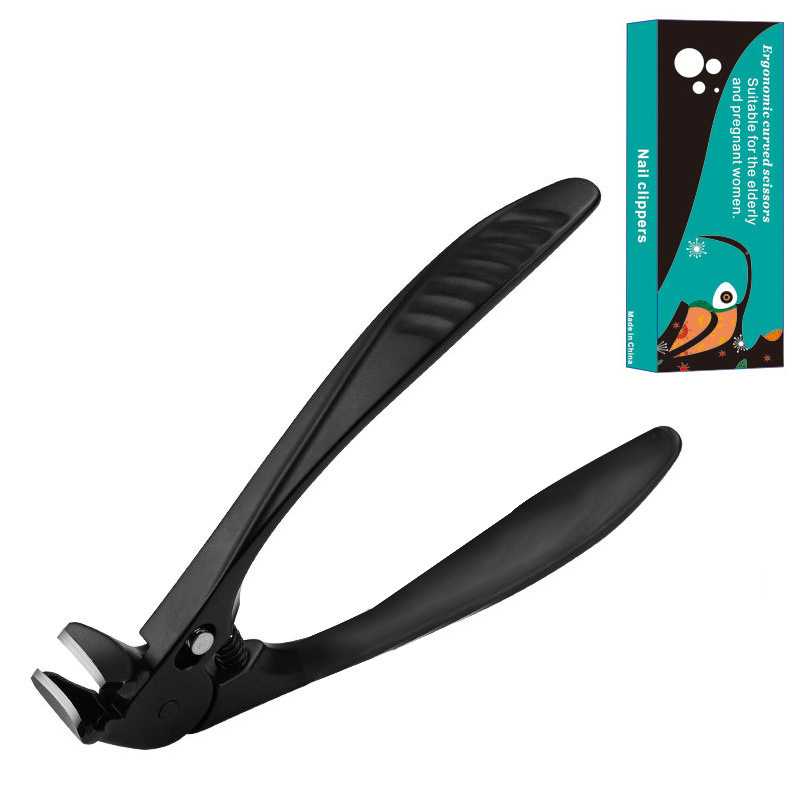 Roestvrijstalen nagelknipper met spatbescherming – Grote opening voor ingegroeide nagels en voetverzorging ✂️👣