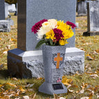💐Solar-powered cross-shaped tombstone vase (Those we love should be remembered forever).✨