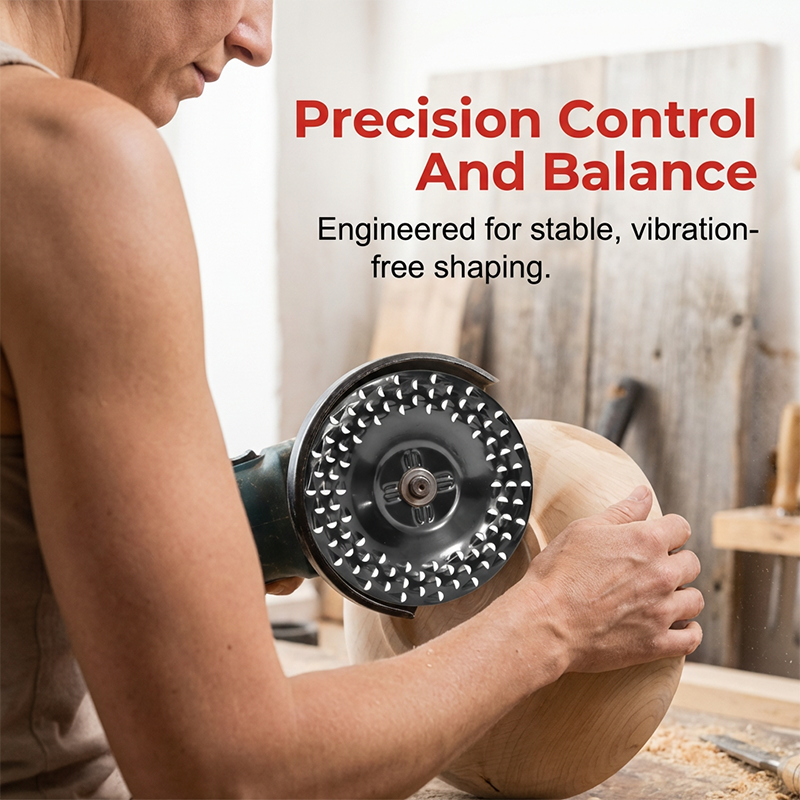 Heavy-Duty Wood Carving Disc – Angle Grinder Attachment for Shaping & Polishing