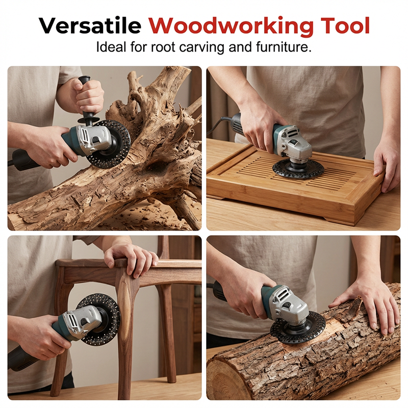 Heavy-Duty Wood Carving Disc – Angle Grinder Attachment for Shaping & Polishing